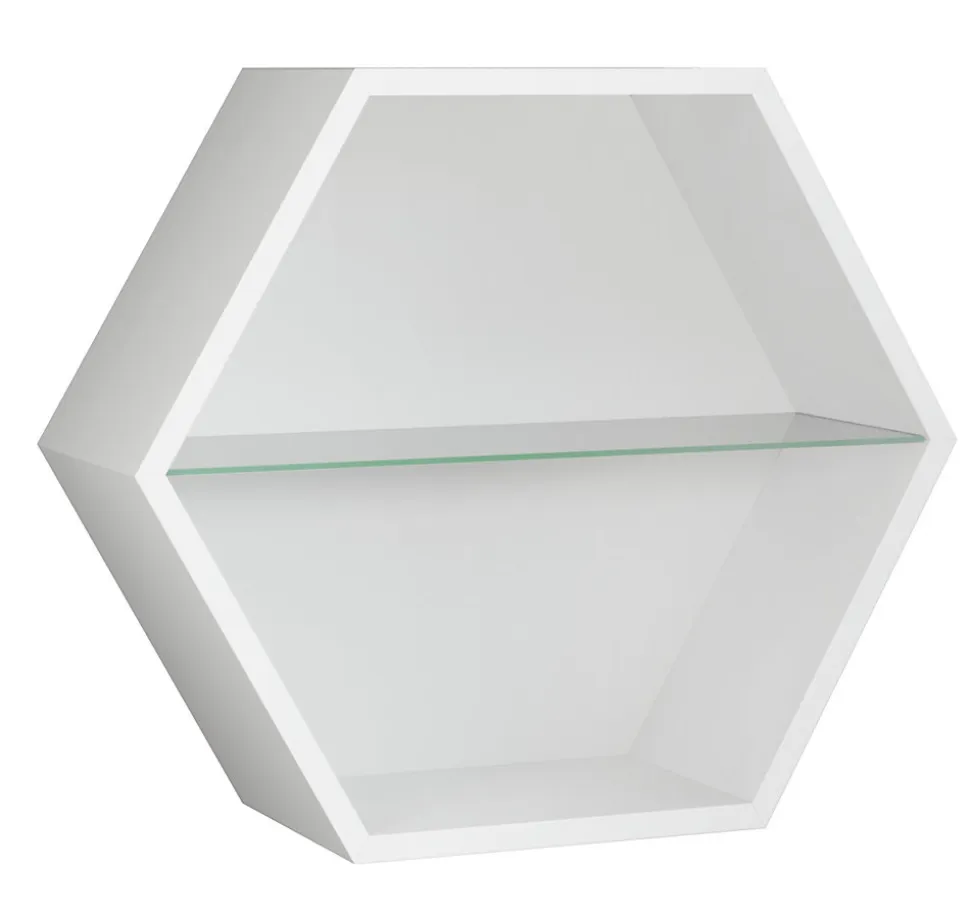Étagère murale blanc Edge L.44 x H.51 x P.19 cm Format