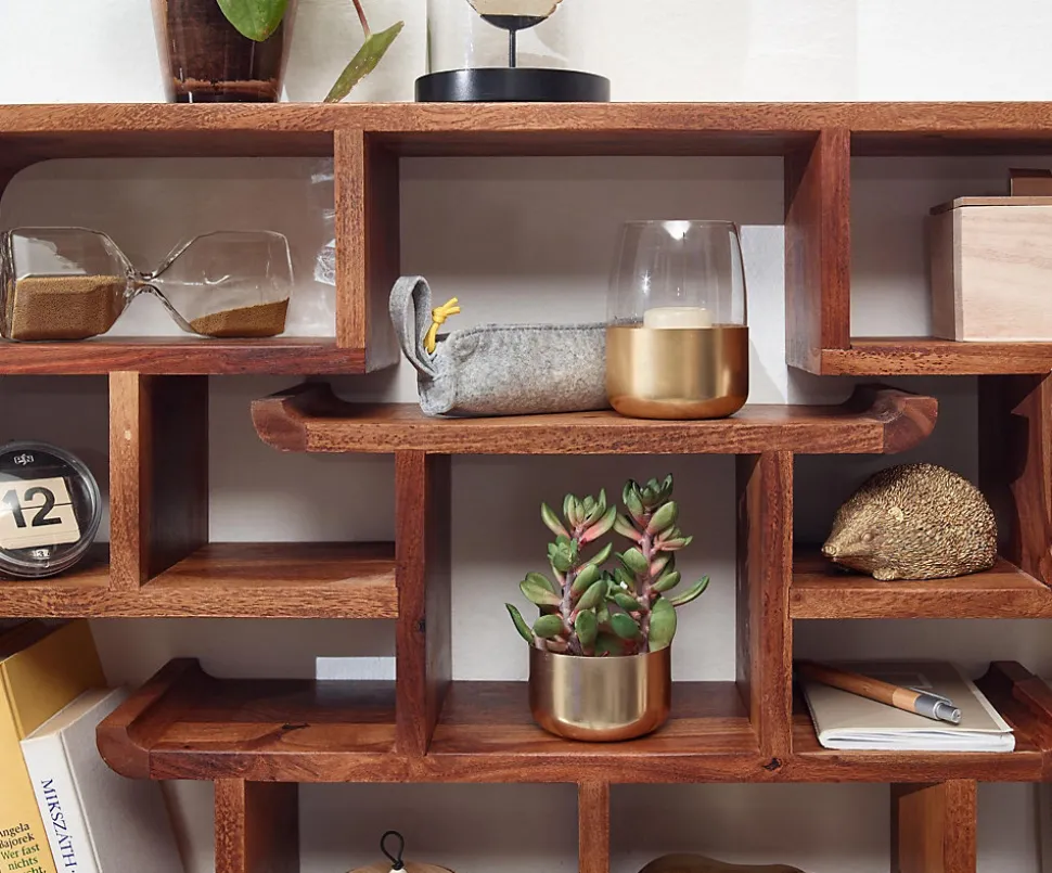 Étagère Murale Bois Massif 80 cm Étagère à Livres Suspendue Flottante FineBuy