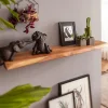 étagère murale bord d'arbre design bois d'acacia étagère flottante solide nature FineBuy