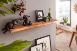 étagère murale bord d'arbre design bois d'acacia étagère flottante solide nature FineBuy