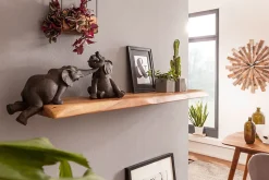 étagère murale bord d'arbre design bois d'acacia étagère flottante solide nature FineBuy