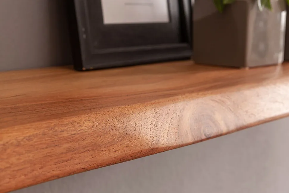 étagère murale bord d'arbre design bois d'acacia étagère flottante solide nature FineBuy