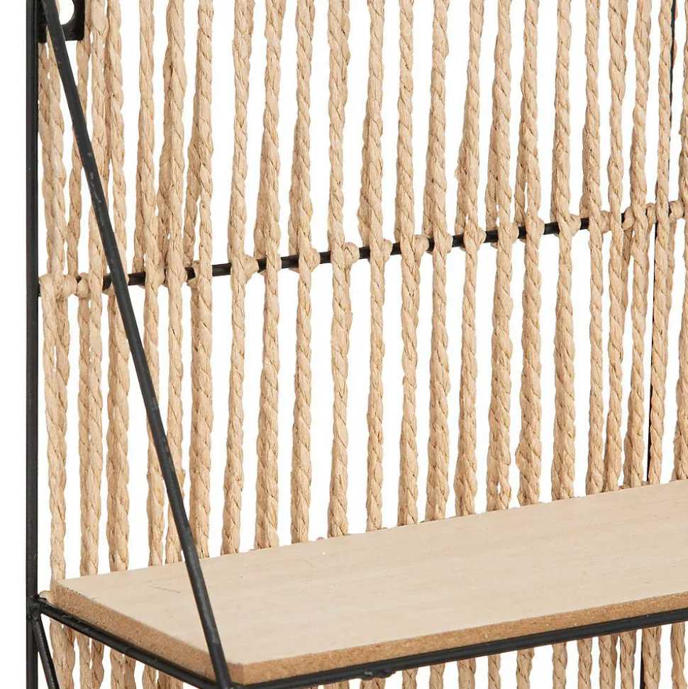 Étagère murale Cosy - corde et métal - 48x40 cm - Atmosphera