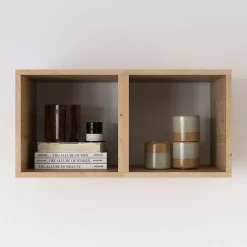 Étagère murale cube en pin massif GoodHome Rigga L. 30 cm