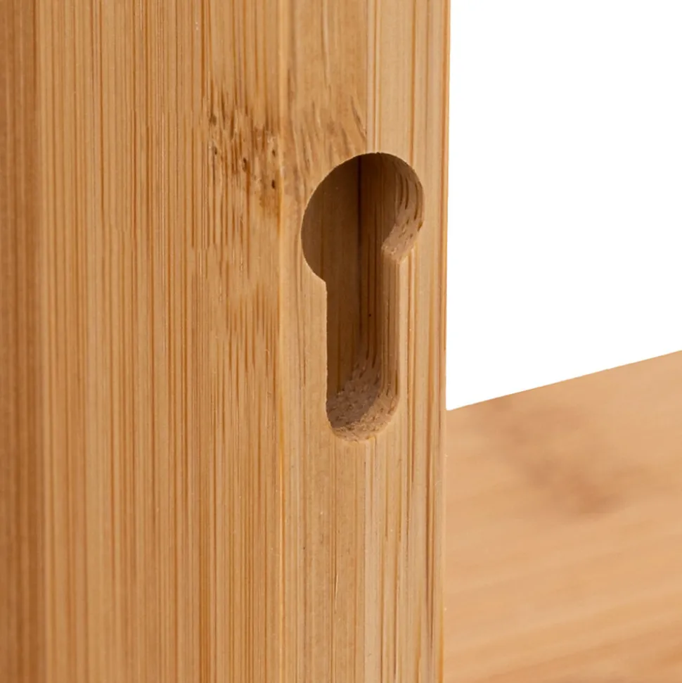 Étagère murale cube Fixy 5Five P.9 cm en bambou vendue par 3 pièces