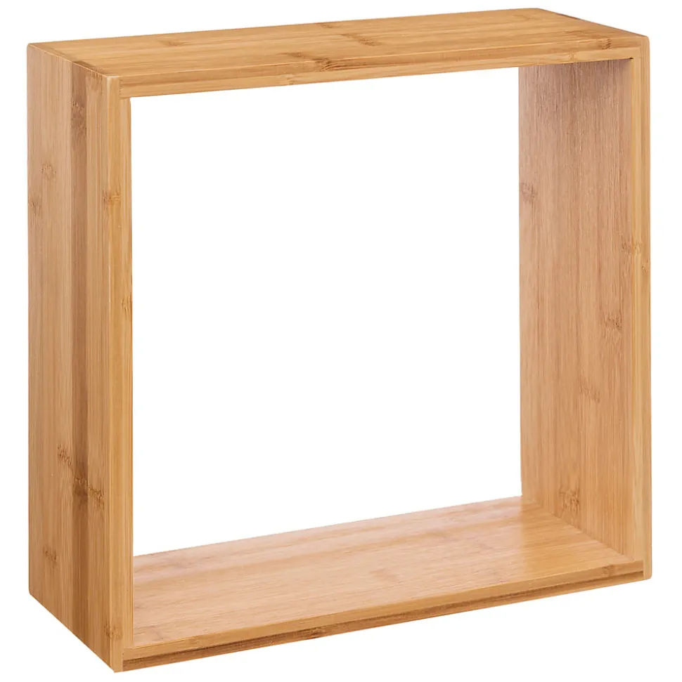 Étagère murale cube Fixy 5Five P.9 cm en bambou vendue par 3 pièces