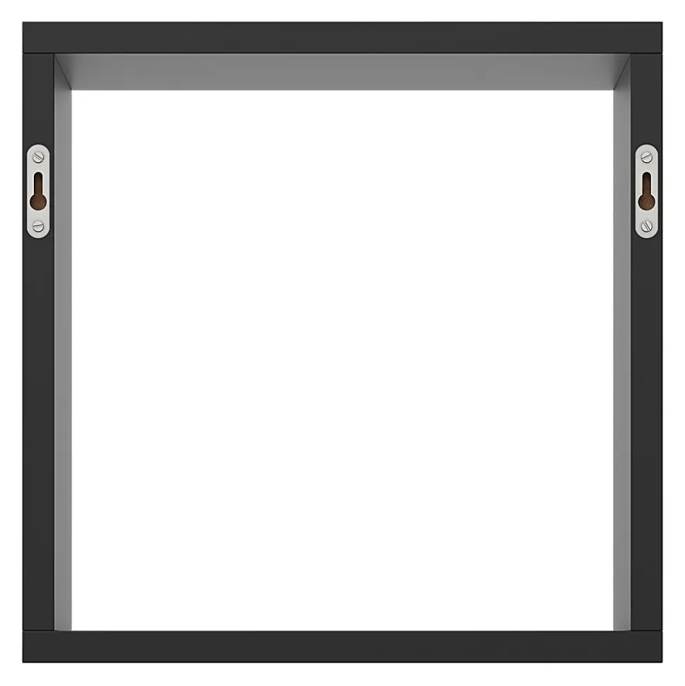Étagère murale cube GoodHome Rigga noir L. 30 cm