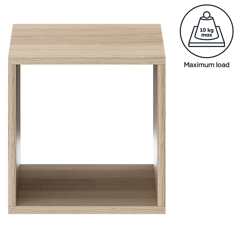 Étagère murale cube GoodHome Rigga effet chêne L. 30 cm