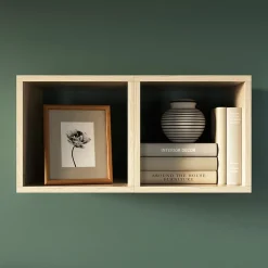 Étagère murale cube GoodHome Rigga effet chêne L. 30 cm