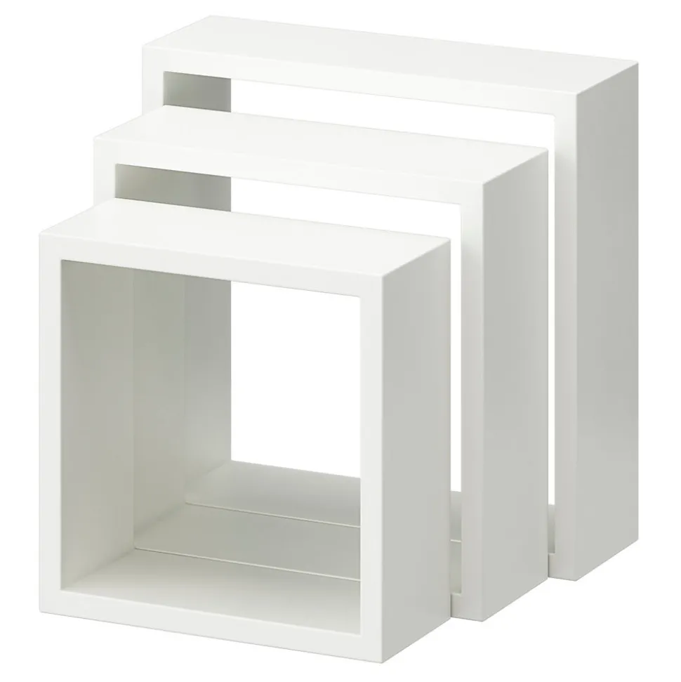 Étagère murale cube modulable Rigga Form, blanc vendue par 3 pièces