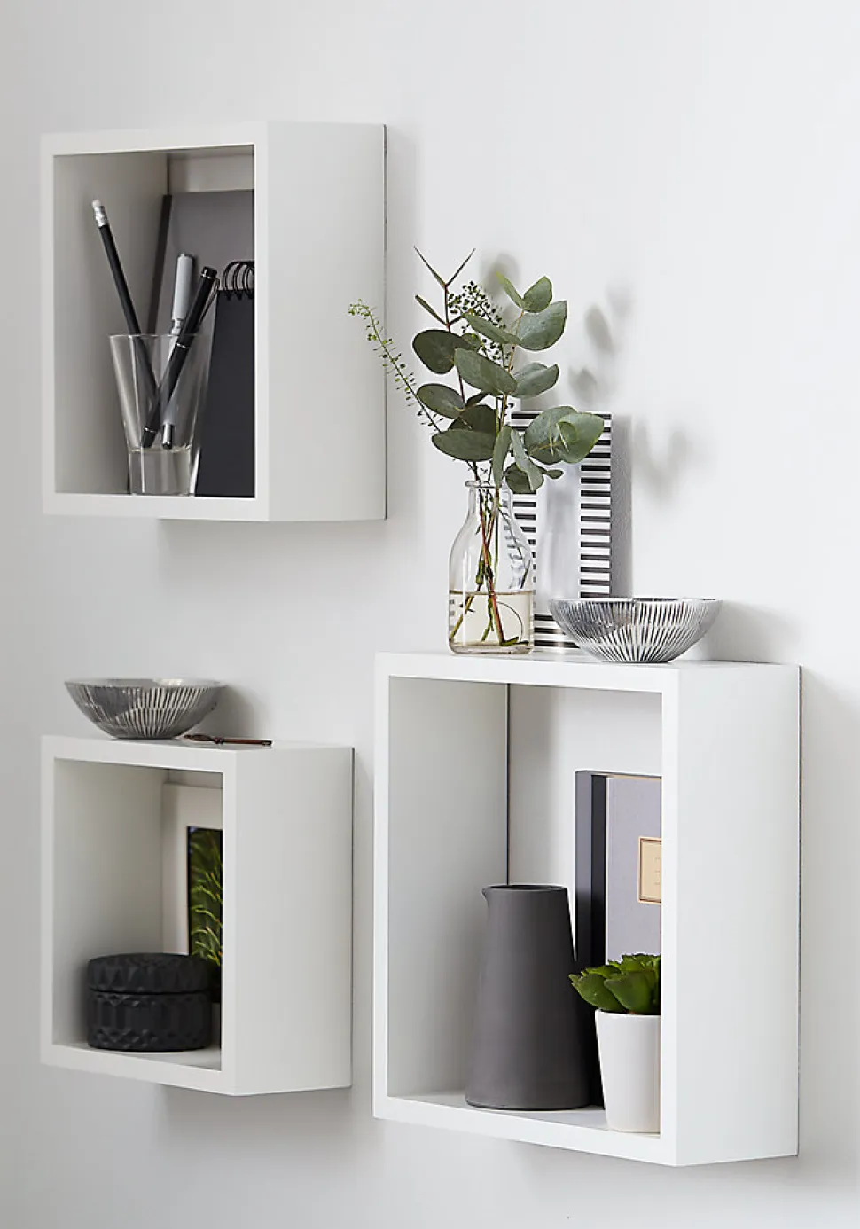 Étagère murale cube modulable Rigga Form, blanc vendue par 3 pièces