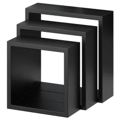 Étagère murale cube modulable Rigga Form, noir vendue par 3 pièces