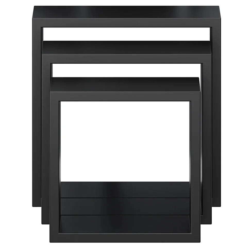 Étagère murale cube modulable Rigga Form, noir vendue par 3 pièces