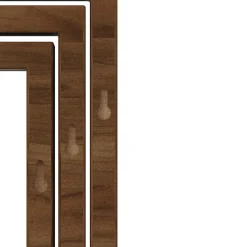 Étagère murale cube modulable Form Rigga effet noyer vendue par 3 pièces