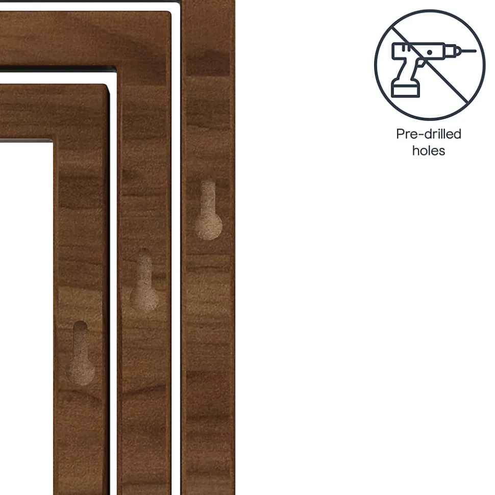Étagère murale cube modulable Form Rigga effet noyer vendue par 3 pièces