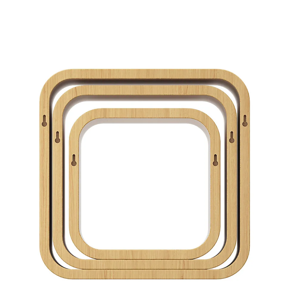 Étagère murale cube modulable Cusko Form, bois effet chêne vendue par 3 pièces