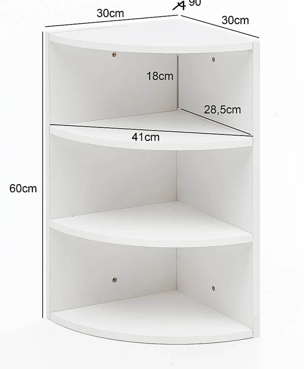 Étagère Murale en Bois 3 Niveaux 30x60x30 cm Cuisine ou Salon FineBuy