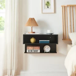 Étagère murale Gauldal 57 x 30 x 32 cm noir en.casa
