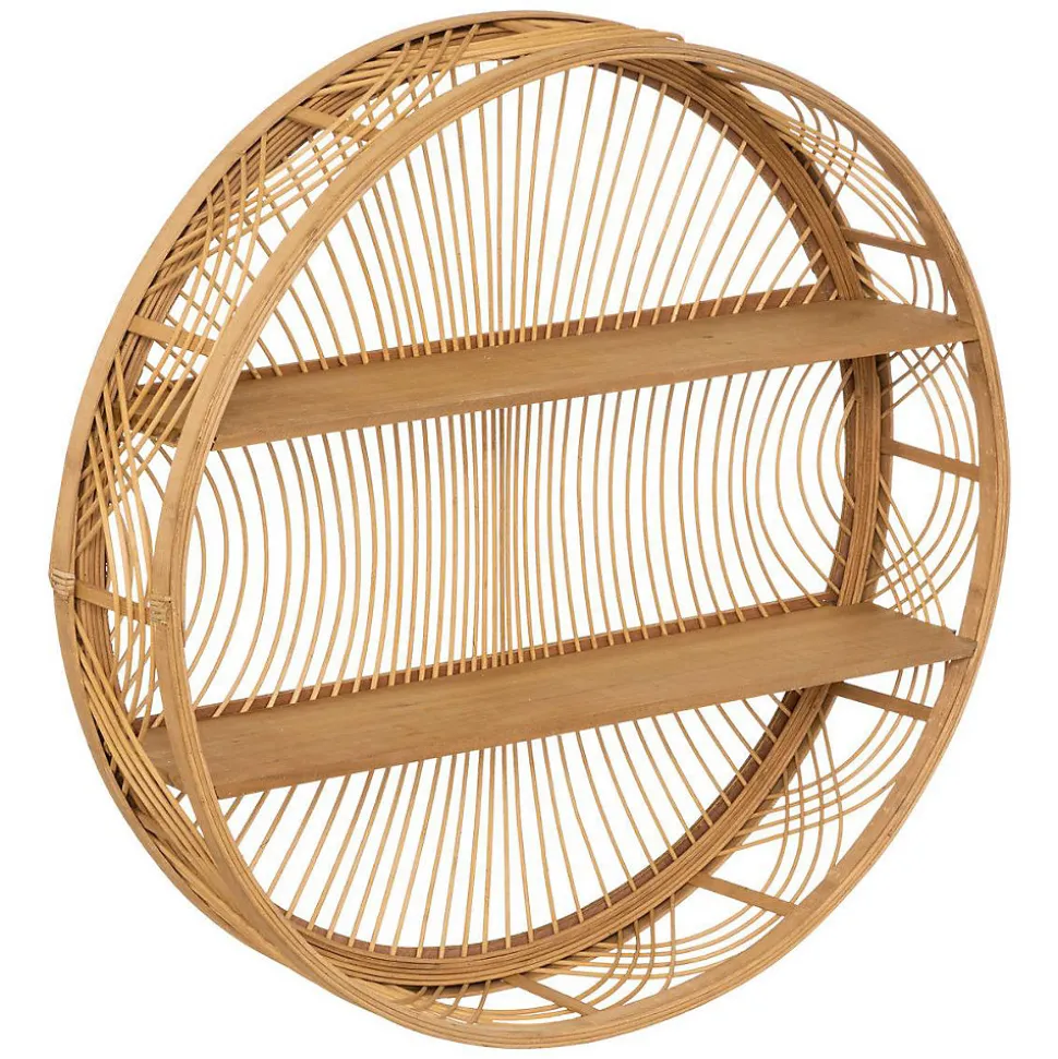 Étagère murale Ina - bambou - D70 cm - Atmosphera