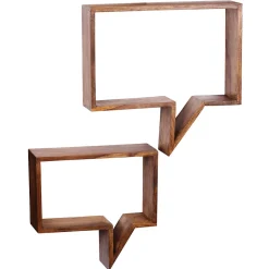 Étagère murale Lot de 2 Bois Massif Étagère Sheesham Étagère à livres FineBuy