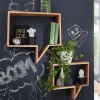 Étagère murale Lot de 2 Bois Massif Étagère Acacia Étagère à livres FineBuy