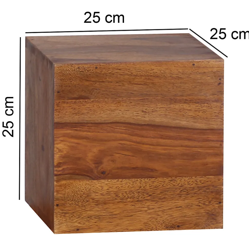Étagère murale Lot de 4 Bois Massif Étagère en bois Étagère à livres FineBuy