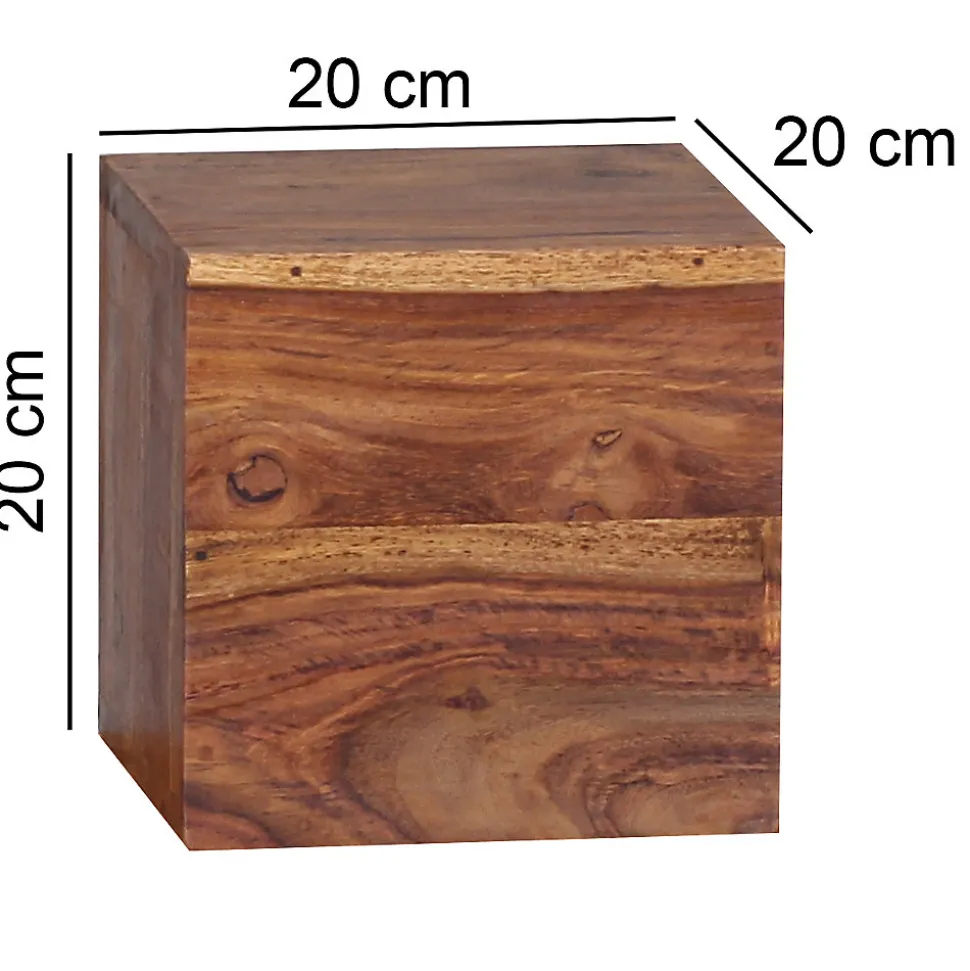 Étagère murale Lot de 4 Bois Massif Étagère en bois Étagère à livres FineBuy