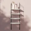 Étagère murale modulable 4 tablettes et 2 échelles blanc GoodHome Rigga H. 87 x L. 30 x P. 19 cm
