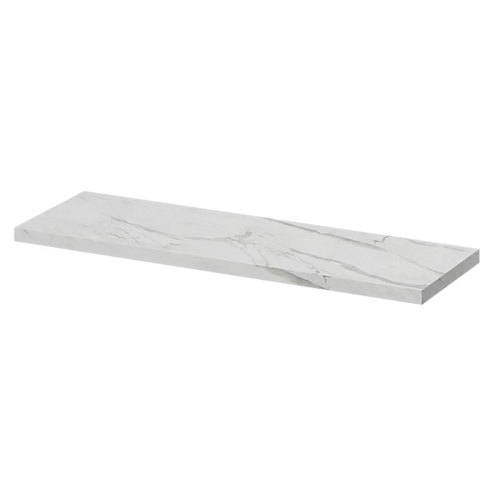 Étagère murale modulable 4 tablettes et 2 échelles effet marbre GoodHome Rigga H. 87 x L. 60 x P. 19 cm