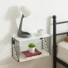 Étagère murale Moss 39 x 18 x 23 cm noir blanc en.casa