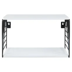 Étagère murale Moss 39 x 18 x 23 cm noir blanc en.casa