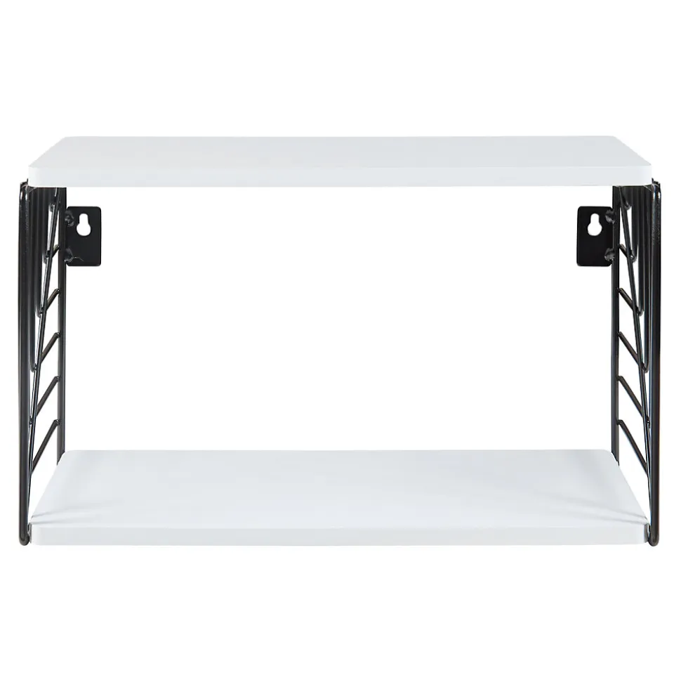 Étagère murale Moss 39 x 18 x 23 cm noir blanc en.casa