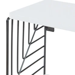 Étagère murale Moss 39 x 18 x 23 cm noir blanc en.casa