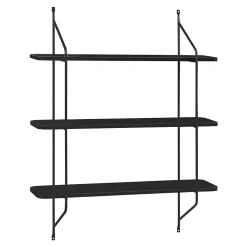 Étagère murale Oestfold 100 x 80 x 21 cm noir en.casa
