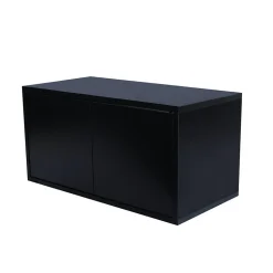 Étagère murale rectangulaire avec portes GoodHome Rigga noir L. 60 cm
