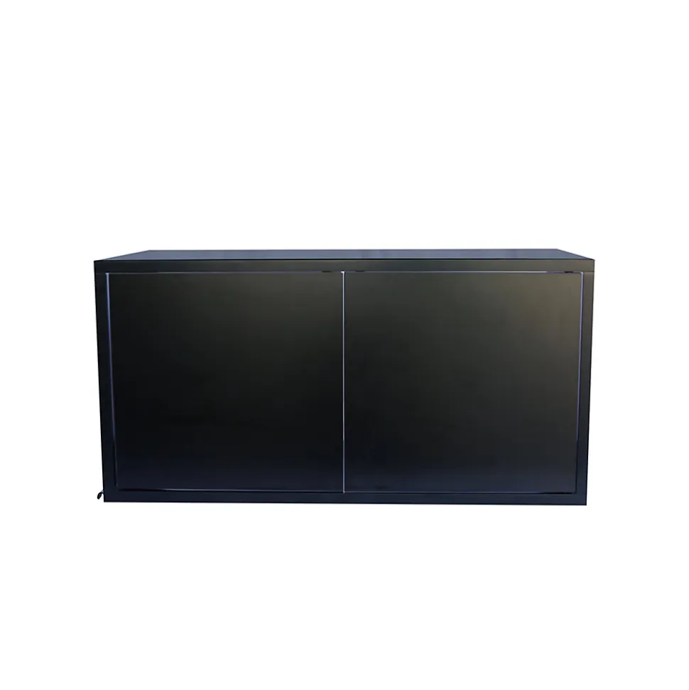 Étagère murale rectangulaire avec portes GoodHome Rigga noir L. 60 cm