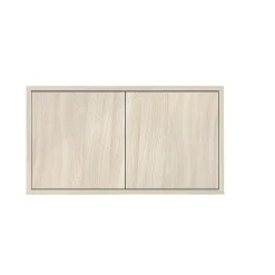 Étagère murale rectangulaire avec portes GoodHome Rigga effet chêne L. 60 cm
