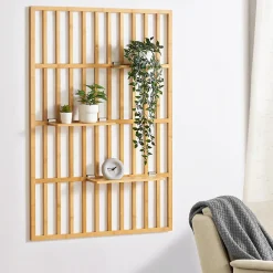 Étagère murale Roest bambou 120 x 80 x 13 cm naturel en.casa