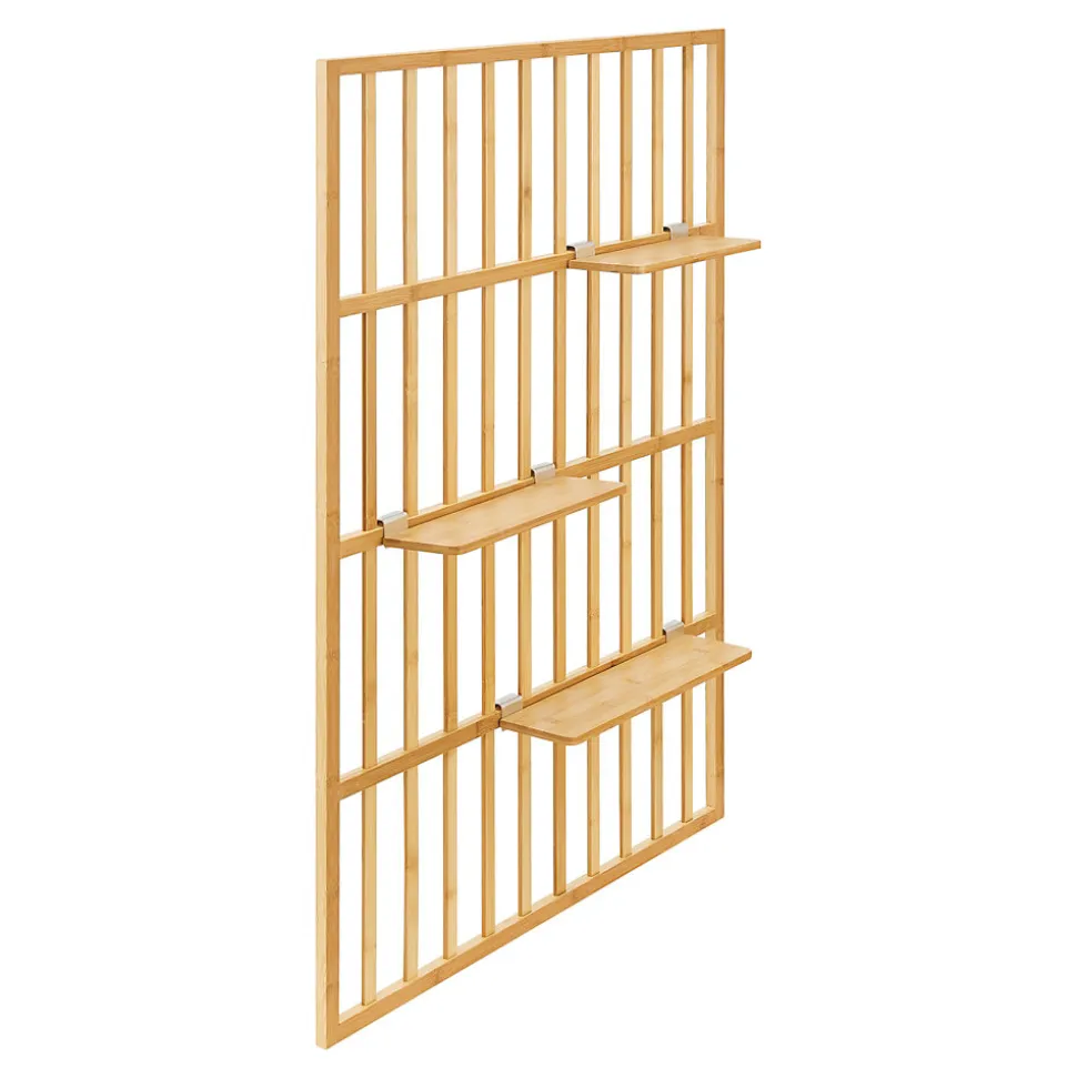 Étagère murale Roest bambou 120 x 80 x 13 cm naturel en.casa