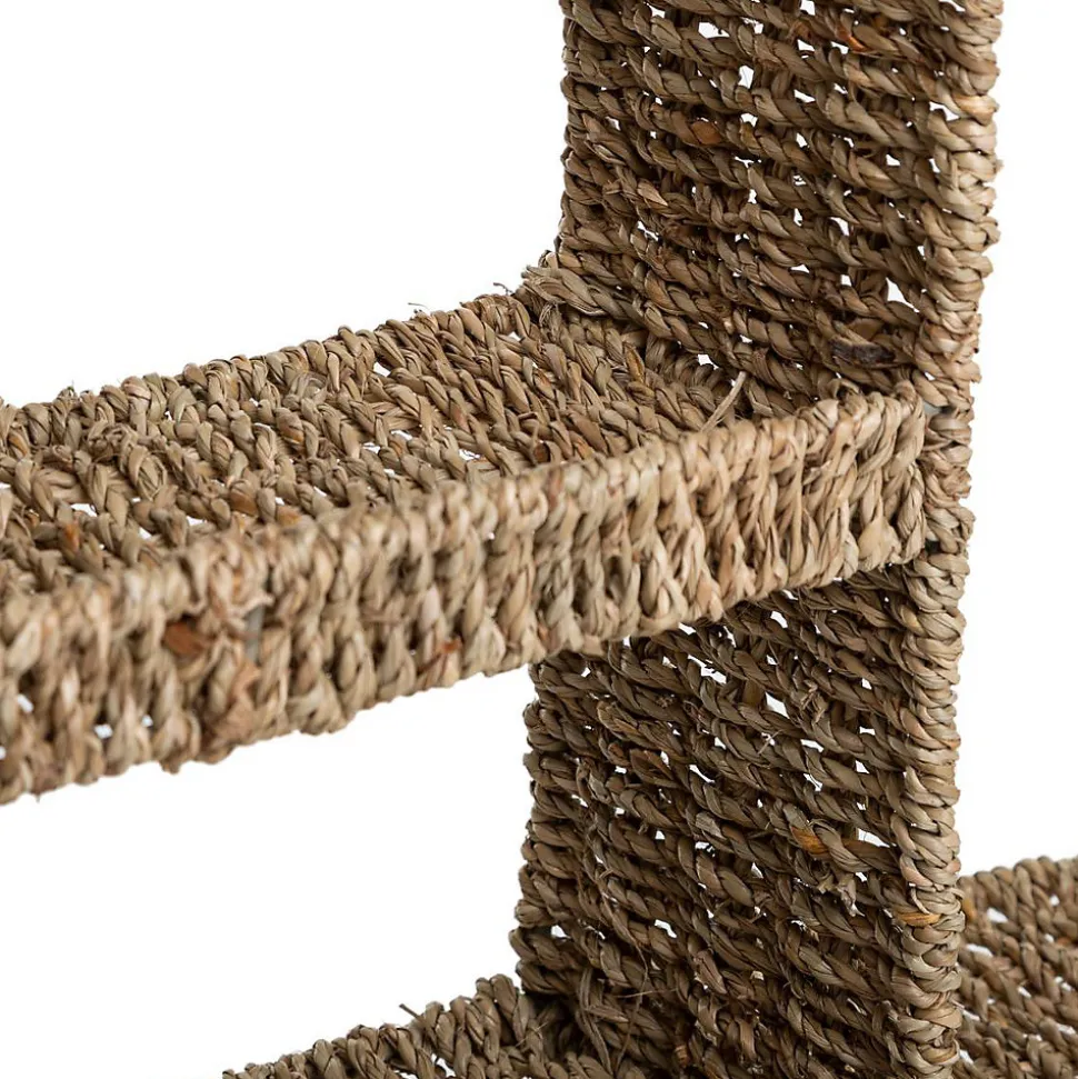 Étagère murale ronde - métal & fibre naturelle D58 cm - Atmosphera