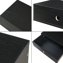 Étagère murale Stor 65 x 30 x 15 cm noir en.casa