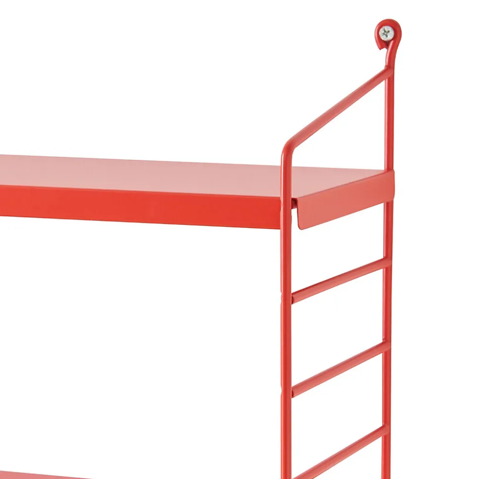 Étagère murale Strängnäs à 3 niveaux modulables 50 x 60 x 15 cm rouge en.casa