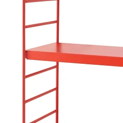 Étagère murale Strängnäs à 3 niveaux modulables 50 x 60 x 15 cm rouge en.casa