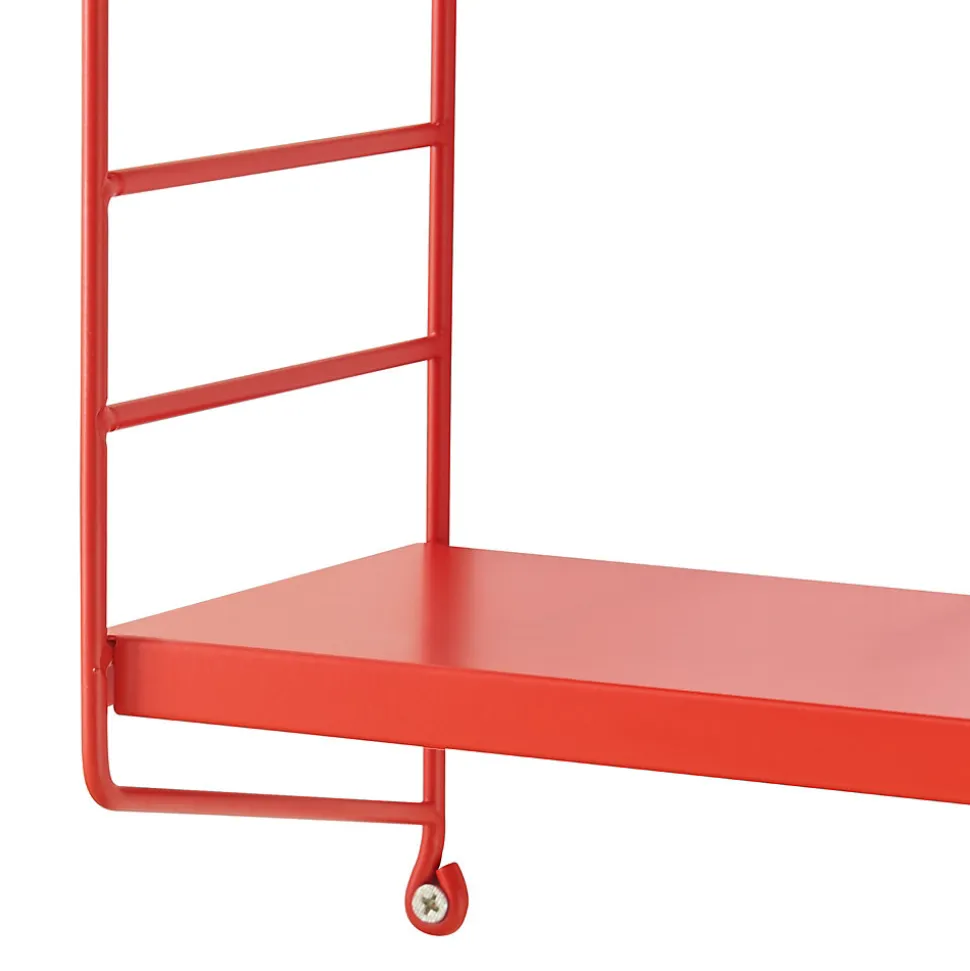 Étagère murale Strängnäs à 3 niveaux modulables 50 x 60 x 15 cm rouge en.casa