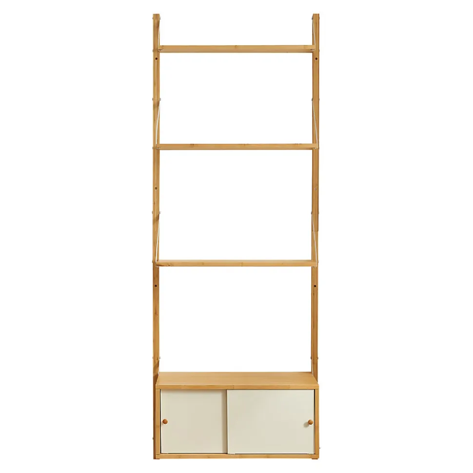 Étagère murale Tingvoll bambou 176 x 65 x 34 cm naturel en.casa