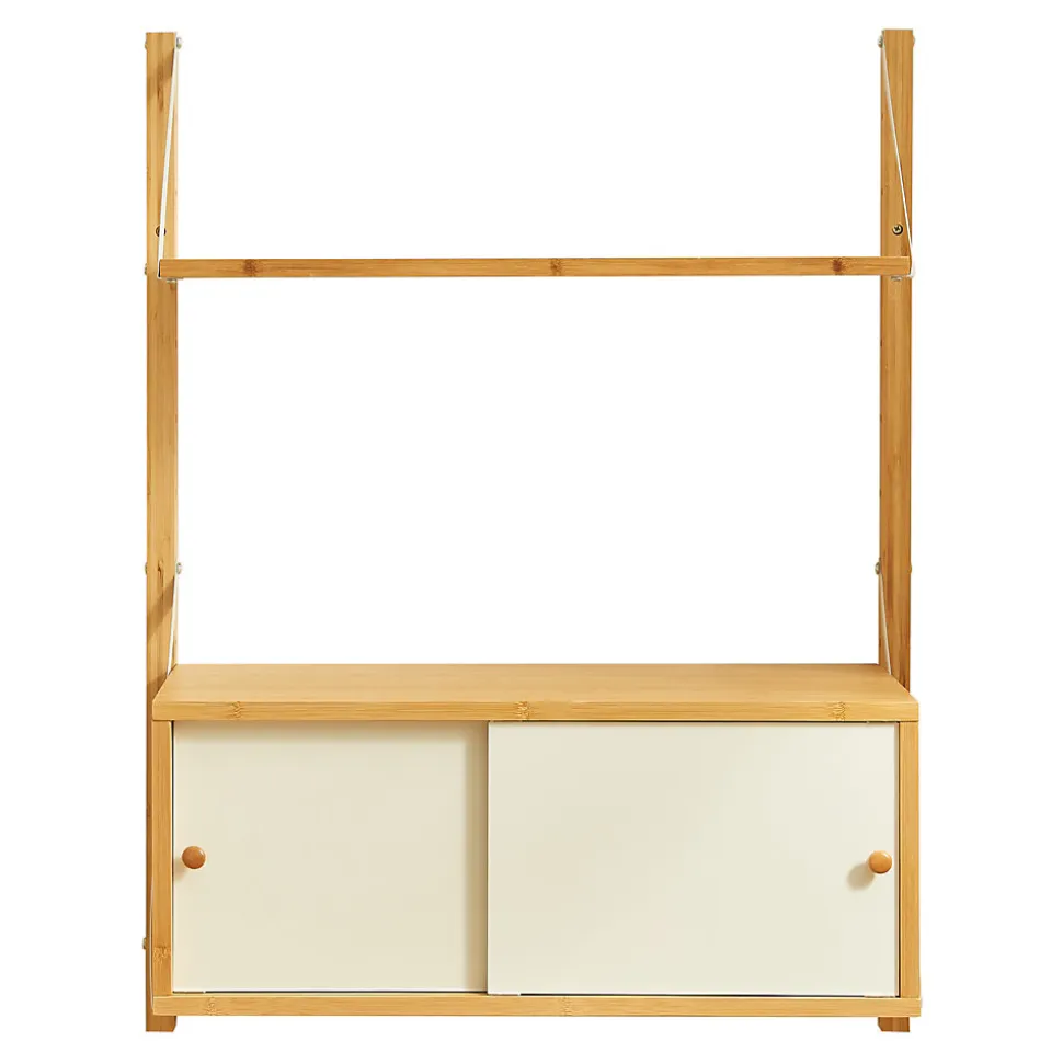 Étagère murale Tingvoll bambou 85 x 65 x 34 cm naturel en.casa