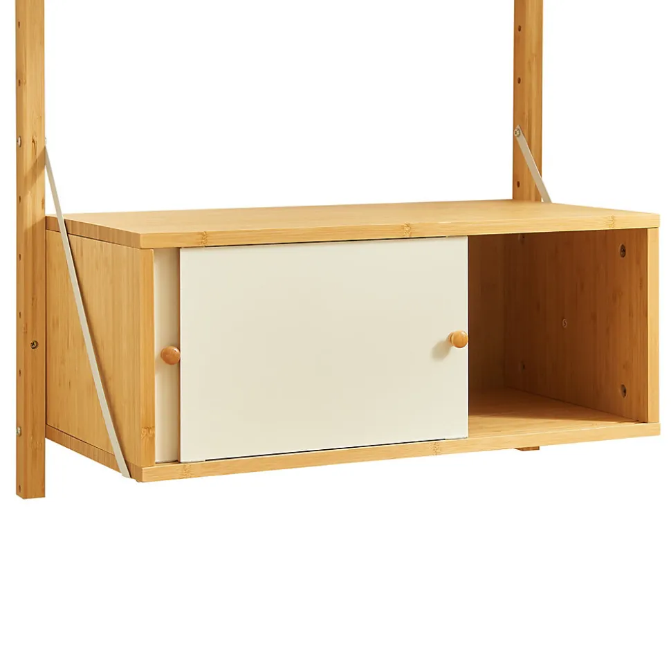 Étagère murale Tingvoll bambou 85 x 65 x 34 cm naturel en.casa