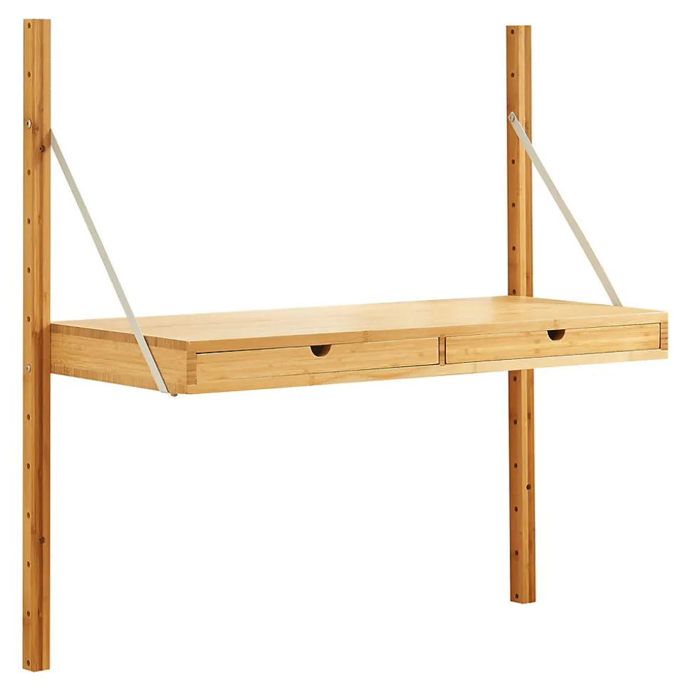 Étagère murale Tingvoll bambou 85 x 85 x 36 cm naturel en.casa