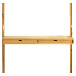 Étagère murale Tingvoll bambou 85 x 85 x 36 cm naturel en.casa