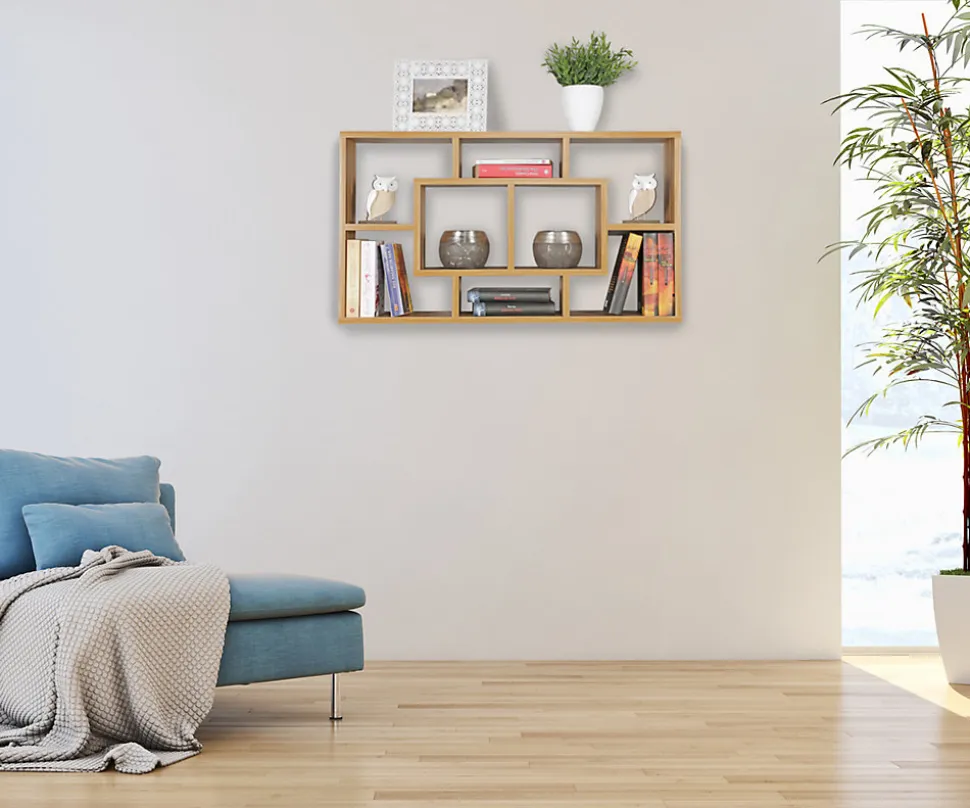 Étagère Murale 85x47,5x16 cm Étagère Suspendue Flottante Design Moderne FineBuy